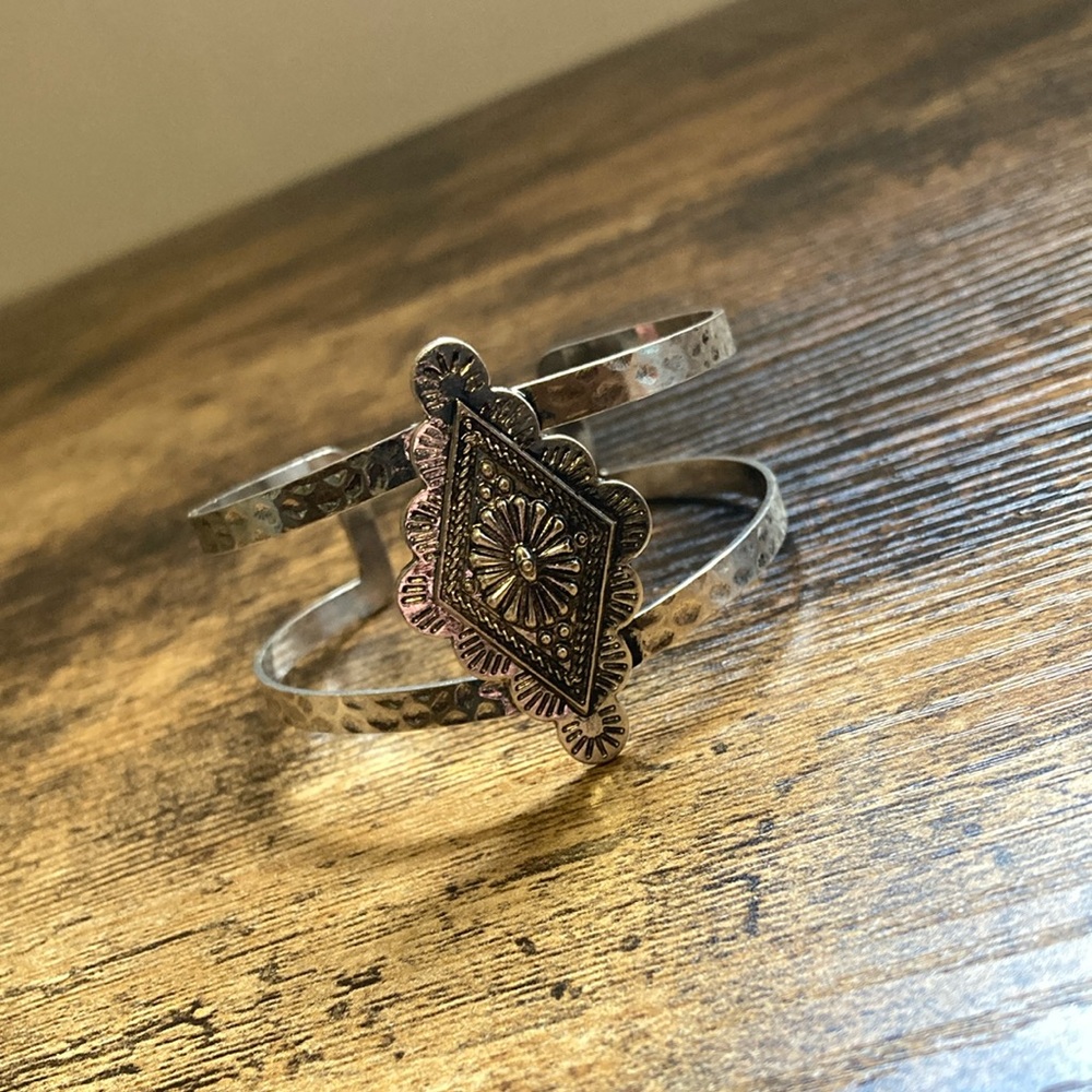 SHEIN Silver and Gold Intricate Bracelet